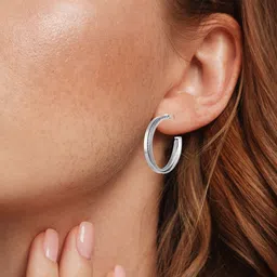 Daniel Klein Contemporary Half Hoop Earrings image 5