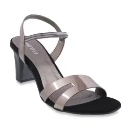 Metro Women's Gun Metal Sling Back Sandals-image-39