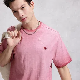 WROGN Ombre Drop-Shoulder Sleeves Pure Cotton Oversized T-shirt-picture-10