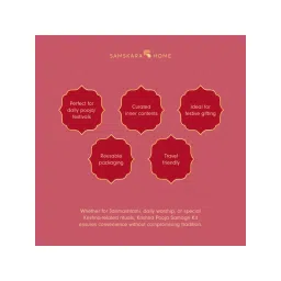 Samskara Home Red Krishna Pooja Samagri Kit image 4