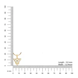 Mia By Tanishq 14K Yellow Gold Taurus Pendant for Women image 5