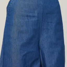 Ginger by Lifestyle Blue Cotton Mid Rise Culottes image 5