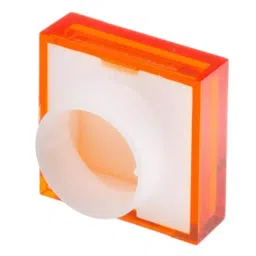 RS PRO Orange Square Push Button Lens for Use with ADA16 Series, 7452543 image 3