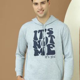 Vimal Jonney Grey Fleece Regular Fit Printed Hooded Sweatshirt-picture-26