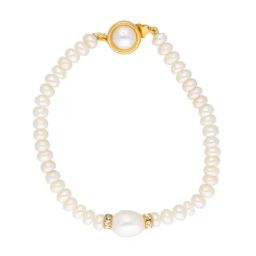 Sri Jagdamba Pearls Golden & Pearl White Casual Bracelet-picture-32