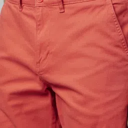 celio Celio* Red Cotton Regular Fit Shorts image 5