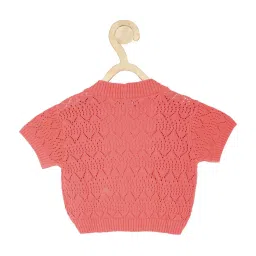 Allen Solly Junior Red Cotton Self Pattern Sweater image 2