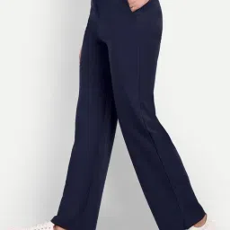 Broadstar Navy Relaxed Fit High Rise Trousers-picture-29