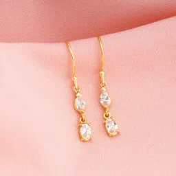 GIVA 92.5 Sterling Silver Zirconium Moments Drop Earrings for Women-picture-29