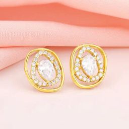 GIVA 92.5 Sterling Silver Glittering Stud Earrings for Women-picture-34