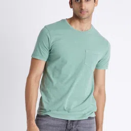 celio Celio* Green Cotton Regular Fit T-Shirt image 5