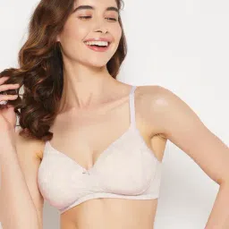 Clovia Purple Printed Full Coverage Non-Wired T-Shirt Bra-picture-20