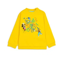 H by Hamleys Infants Boys Yellow Printed Full Sleeves Sweatshirt-picture-32