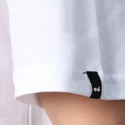 bewakoof Men's White Conciousness Typography Super Loose Fit T-shirt image 5