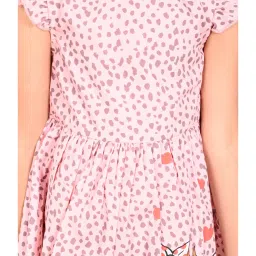 LilPicks Kids Pink Printed Dress image 5