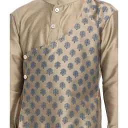 VASTRAMAY Kids Chikoo Printed Kurta Set image 4