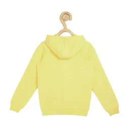 Allen Solly Junior Yellow Cotton Embellished Hoodie image 2