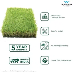 WELSPUN Green Polypropylene Ecom Grass Mat image 5