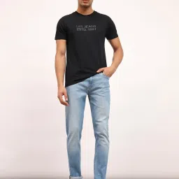 Lee Bruce Light Blue Skinny Fit Lightly Washed Jeans image 4
