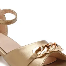 Tiny Bugs Kids Gold Ankle Strap Sandals image 5