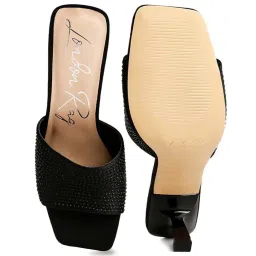 London Rag Women's Black Casual Stilettos image 3