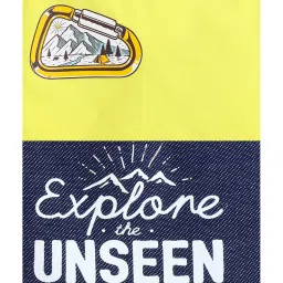 Bumzee Kids Yellow & Navy Printed T-Shirt with Shorts image 5