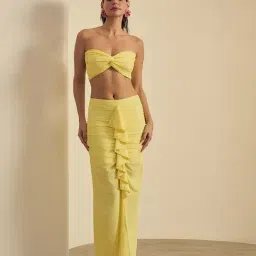 Label Frow Yellow Malai Lycra Yasmin Skirt-picture-40