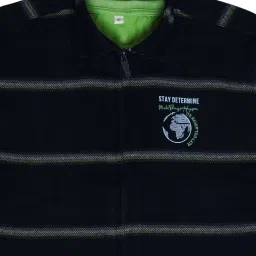 Cavio Kids Green & Black Cotton Striped Full Sleeves Shirt Set image 5