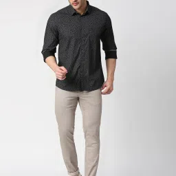 Dragon Hill Black Printed Slim Fit Shirt image 5