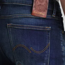 Jack & Jones Dark Blue Cotton Regular Fit Jeans image 5