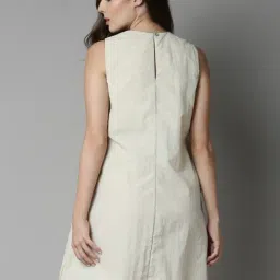 RAREISM Beige Regular Fit Solid Dress image 2