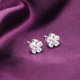 GIVA 92.5 Sterling Silver Floral Moments Stud Earrings for Women-picture-39