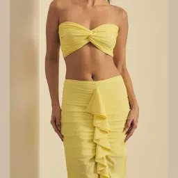 Label Frow Yellow Malai Lycra Yasmin Skirt image 4