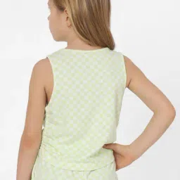 KIDS ONLY Green & White Checks Top image 2