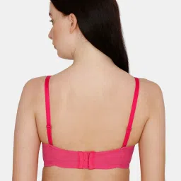 Zivame Pink Under Wired Padded Balconette Bra image 2