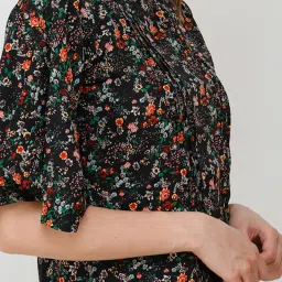 Cation Black Floral Print Top image 5