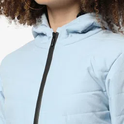 Campus Sutra Sky Blue Regular Fit Bomber Jacket image 5