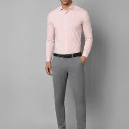 Louis Philippe Sport Grey Slim Fit Texture Trousers image 5