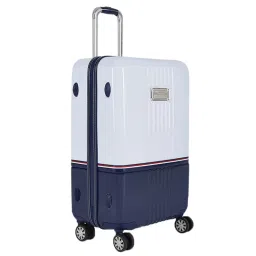 Tommy Hilfiger White & Navy 8 Medium Hard Checked Luggage 44.5 image 3