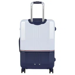 Tommy Hilfiger White & Navy 8 Medium Hard Checked Luggage 44.5 image 4