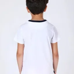 One Friday Kids Blue Striped Regular Fit T-Shirt image 2