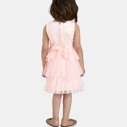 Peppermint Kids Peach Applique Dress image 2