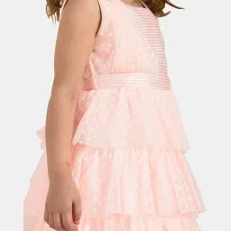 Peppermint Kids Peach Applique Dress image 5