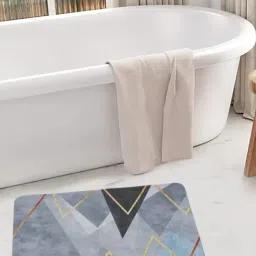 HOSTA HOMES Anti Skid Abstract Multicolor Others Non Slip Bath mat-picture-14