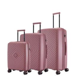 Nasher Miles Antwerp Hard-Sided Polypropylene Luggage Set of 3 Pink Trolley Bags (55, 65 & 75 cm)-picture-3