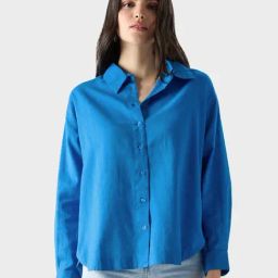 The Souled Store Blue Cotton Shirt-picture-2