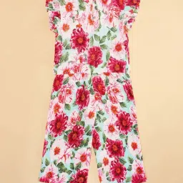 Pantaloons Junior Multicolor Cotton Floral Print Jumpsuit image 2