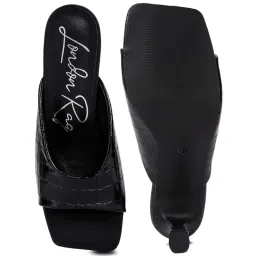 London Rag Women's Black Casual Stilettos image 3
