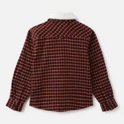 Blue Giraffe Boys Multi Cotton Checked Shacket image 2