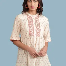 aarke Ritu Kumar Beige Embroidered Printed Top-picture-19